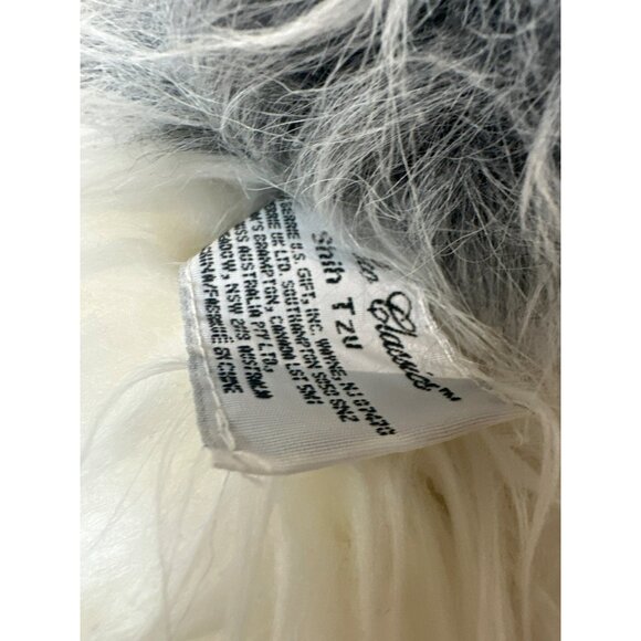 Yomiko Classic Shih Tzu Dog 14" Gray White Plush Stuffed Animal Russ Plaid Bow - Picture 4 of 7